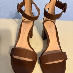 Gianvito Rossi Brown Leather Women's Sandals
